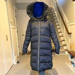 Long Black Save the Duck Puffer Coat